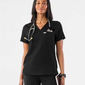 Catarina One-Pocket Scrub Top™ Black XXS